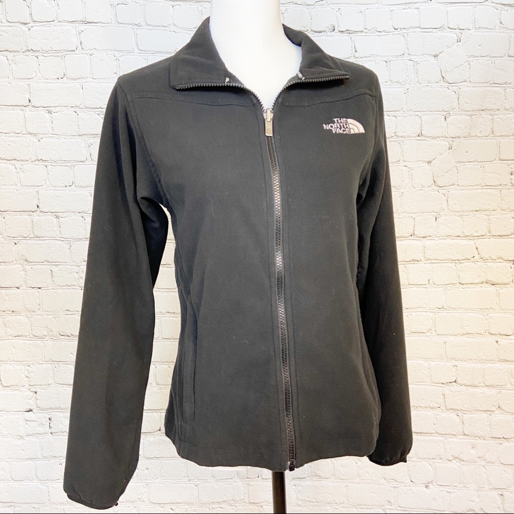 North Face fleece jacket zip in layer EUC